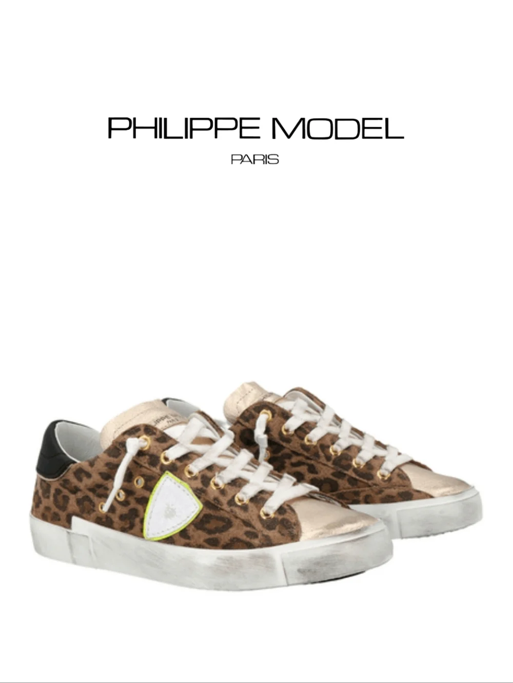 Philippe Model - Women Prsx Sneakers - Animalier Leo - Beige - Size 8 US - Picture 3 of 8